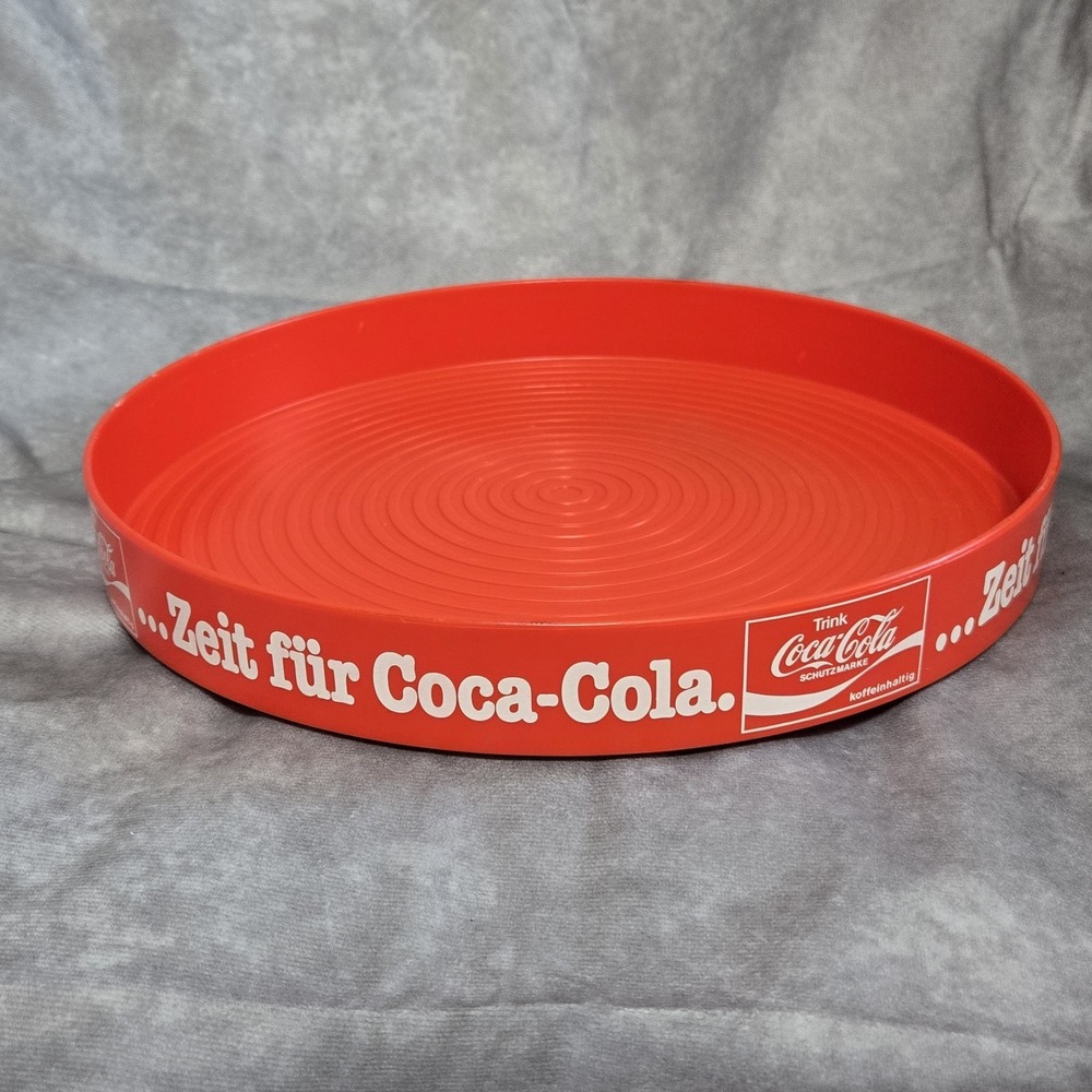 Vintage Coca-Cola German Plastic Serving Tray ‎ 11.25x1.25 Deep